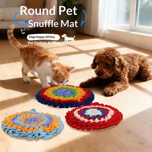 <strong>Pet</strong> Sniffing <strong>Mat</strong> 35cm Round Breathable Bite-Resistant Puzzle Feeding Relief Sorting Anxiety Slow Feeding Training Blanket - Product Image 2