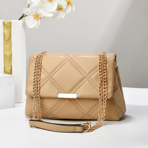 Sac carré matelassé de luxe pour femme, en cuir PU ultra doux, avec fermeture éclair et bandoulière chaîne, sac à bandoulière, capacité 2L, Printemps 2026 - Product Image 3