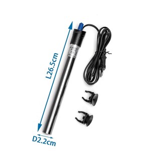 Riscaldatore per acquario regolabile da 100W in acciaio inox 304, ideale per regolare la temperatura dell'acqua e mantenere la salute degli animali. - Product Image 1