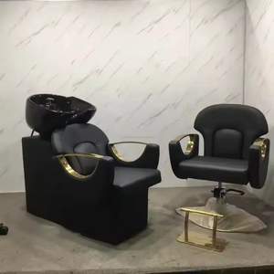 Juego de Muebles para Salón de Belleza Black Gold, Lavabo para Peluquería, Equipo de Peluquería, Silla de Estilismo, Lavacabezas - Product Image 6