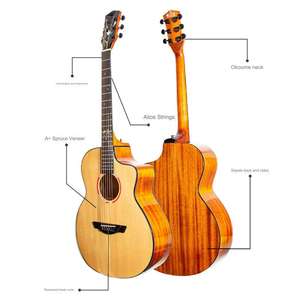 41 pollici nuova scheda singola <span class=keywords><strong>chitarra</strong></span> acustica brillante faccia di abete rosso folk <span class=keywords><strong>chitarra</strong></span> acustica all'ingrosso 36 pollici chitarre per gli studenti - Product Image 6