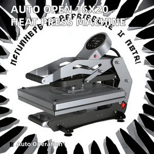 เครื่องรีดร้อนแบบแผ่นเดียวอัตโนมัติ ขนาด 16x20 นิ้ว เปิดอัตโนมัติ ควบคุมด้วยมือ สำหรับงานเสื้อผ้า สภาพใหม่ - Product Image 2