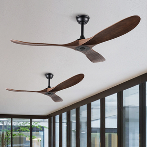 Quạt Trần mà không có ánh sáng 60 inch cấu hình thấp lõm gỗ hiện đại quạt trần với điều khiển từ xa Reversible DC động cơ yên tĩnh - Product Image 2