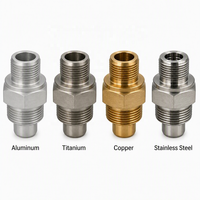 Connecteur hexagonal fileté sur mesure OEM 59 en laiton usiné CNC de précision avec double filetage pour équipement industriel