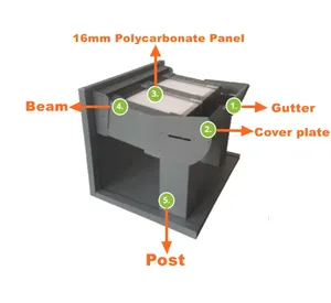 Maison d'été moderne préfabriquée, maison en verre, véranda en aluminium, porte coulissante en <span class=keywords><strong>polycarbonate</strong></span> - Product Image 2