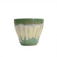 Tasse à espresso et matcha en céramique exclusive transfrontalière, 200 ml, style rétro effet four, simplicité moderne, multi-occasions