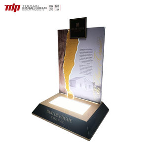 حامل عرض TDP مع إضاءة LED لعرض زجاجات الويسكي، رف لعرض النبيذ والبيرة والكحول والفودكا والتيكيلا، حامل عرض لزجاجتين - Product Image 4