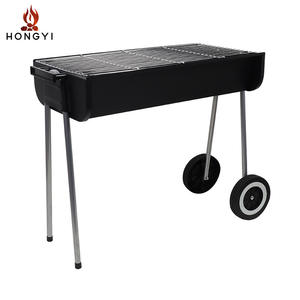 เตาบาร์บีคิวถ่านกลางแจ้ง HONGYI แบบมีล้อเลื่อน น้ำหนัก 5.5 กก. ทำจากสแตนเลส พร้อมล้อสำหรับเสียบไม้ย่างและย่างเนื้อ - Product Image 4
