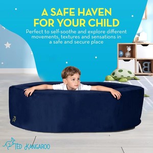 2026 Factory Custom High Density Foam Multifunctional Sensory Peapod Chair for Kids Compression Portable <b>Folding</b> Kids <b>Sofa</b> <b>Bed</b> - Product Image 4