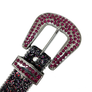 Cinturón Bb Simonaw <span class=keywords><strong>B</strong></span> <span class=keywords><strong>Simon</strong></span> Negro Brillante con Pedrería Morada, Color Personalizado Disponible - Product Image 4