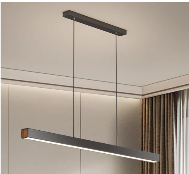 Tungwille LED Modern Indoor Office Pendant Light Long Shape Linkable Lamp Aluminum Profile T5 6063 Series Suspension