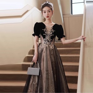 prom dress sweetheart neckline empire waist A-Line Sweetheart Beads Empire-Waist Sleeveless Prom Dress With Slit Dark Green / 6 main image 1