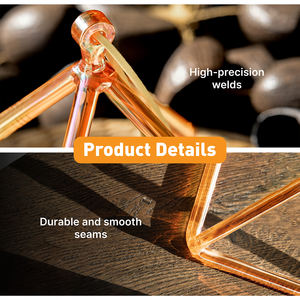 Instrumento de Cura por Banho Sonoro Jinfang, Personalização de Pirâmide de Cristal Cantante Triangular em Ouro Acinzentado - Product Image 3