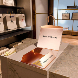 맞춤형 로고, 핑크 리플 화장품 종이 상자, 고급 휴대용 운송, 이메일 포장, 패셔너블하고 트렌디한 - Product Image 2