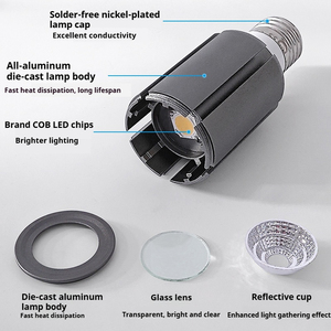 Лампа прожектора IMENS JDC50 E27 с антибликовым покрытием, светодиодная <span class=keywords><strong>2700K</strong></span>-6500K, гостиничный алюминиевый CCC, сертифицированный Ra93, 3 года - Product Image 5
