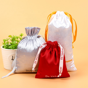 Toptan özel baskılı saten ayakkabı çantası İpli özel toz ayakkabı kapağı ile saten büzgülü çanta büyük - Product Image 5