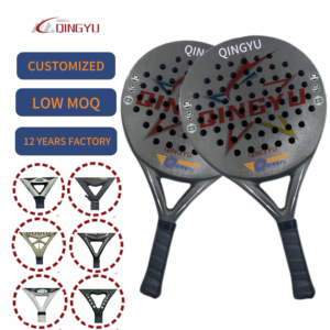 2025 Factory Best Carbon Grip Paletas De Padel Rackets Teardrop Design with Best Spin Portable Tennis Rackets - Product Image 1