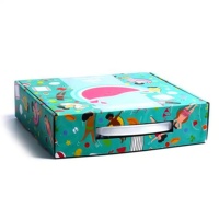 Boîtes d'emballage cadeaux pliables en carton ondulé, personnalisées, de qualité supérieure, écologiques, avec lamination mate et gaufrage, pour avion portable