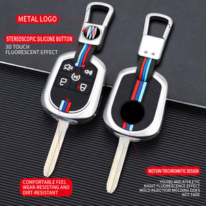 Custodia per Chiavi Auto in Lega di Zinco e Gel di Silice per <span class=keywords><strong>Ford</strong></span> 2011 2012 2013 EDGE EXPLORER, Portachiavi Plug-in, <span class=keywords><strong>Accessori</strong></span> per Borse - Product Image 2
