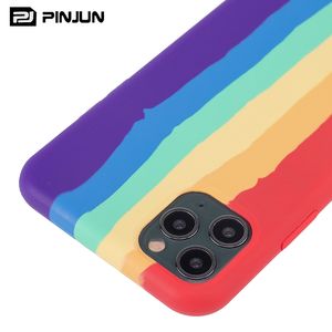 Nuova Custodia per Telefono in Silicone Liquido <span class=keywords><strong>Arcobaleno</strong></span> Unica per iPhone 13, iPhone13, 12, 11, 14 Pro Max, <span class=keywords><strong>Cover</strong></span> <span class=keywords><strong>Arcobaleno</strong></span> <span class=keywords><strong>con</strong></span> Confezione Originale - Product Image 2