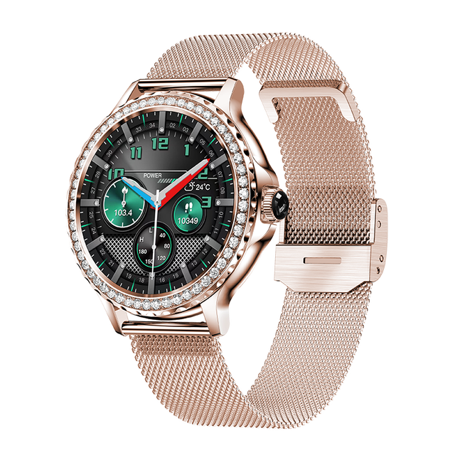 NX19 Smart Watch Zinc Alloy Stainless Steel Strap IP68 Waterproof 200mAh Battery 25 Days Standby 13 IPS Display