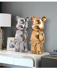 Plateau en céramique <span class=keywords><strong>blanche</strong></span> émaillée en forme d'ours, porte-clés, décoration de meuble TV, décoration de bureau, fait main, Art déco <span class=keywords><strong>moderne</strong></span>, Saint-Valentin/Noël - Product Image 6