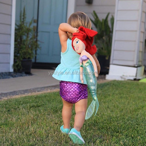 Shorts décontractés OEM à taille haute, motif écailles de poisson, pour soirée, avec strass, extensibles, pour la plage, coupe slim, pour petites filles - Product Image 6