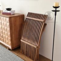 Fauteuil Lounge en Bois Ergonomique Moderne Wabi-Sabi pour la Maison, le Bureau, l'Appartement, le Balcon, le Salon, la Chambre à Coucher, la Relaxation