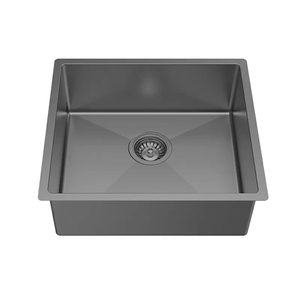 Évier de cuisine moderne en acier inoxydable haut de gamme, sur mesure, à finition brossée, anti-traces de doigts et étanche - Product Image 3