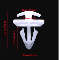 Clips de fixation latéraux en plastique blanc à poussoir pour garnitures de carrosserie, attaches automobiles universelles pour panneaux de bas de caisse et garnitures de porte
