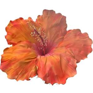 Fleurs d'art en papier d'<span class=keywords><strong>hibiscus</strong></span> géant fabriquées à la main sur mesure pour mariages fiançailles remises de diplôme; toile de fond de scène d'événement festif - Product Image 1