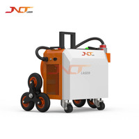 Laser de décapage de rouille 500W sur chariot pour l'élimination de la corrosion des roues de wagon, des bogies de locomotives et des trains, avec anneau de levage pour la réduction de charge