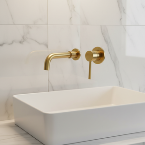 Mitigeurs muraux modernes en laiton à trou unique <span class=keywords><strong>Robinets</strong></span> de lavabo de salle de bain <span class=keywords><strong>avec</strong></span> noyau de valve en céramique - Product Image 1