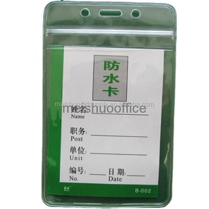 Tùy Chỉnh Không Thấm Nước Mềm Rõ Ràng Nhựa Cứng Nhắc Dọc ID Huy Hiệu Thẻ Chủ Trường Hợp Tên Chủ Sở Hữu Thẻ Trường Hợp Cho Nhân Viên Sinh Viên - Product Image 1