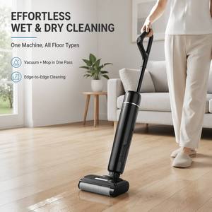 Nettoyeur de <span class=keywords><strong>sol</strong></span> <span class=keywords><strong>professionnel</strong></span> BLDC 170W avec double réservoir d'eau, aspirateur et serpillière 2600mAh 14.8V, pour nettoyage humide et sec - Product Image 2
