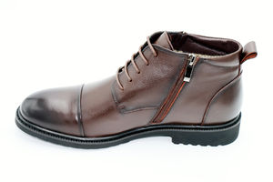 LANCI-Botas de cuero para hombre, zapatos de nieve cálidos, estilo <span class=keywords><strong>Chelsea</strong></span>, para invierno, novedad de <span class=keywords><strong>2023</strong></span> - Product Image 3