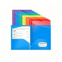 Carpeta de Presentación de Documentos de Oficina con Impresión Personalizada, Carpeta de Archivo de Cartón PP Azul con Logotipo y Acabado UV Localizado