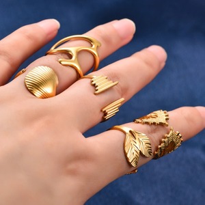 Bague ajustable en acier inoxydable plaqué or pour femmes et hommes, motif serpent, pour fiançailles, <span class=keywords><strong>mariage</strong></span>, bijoux en métal, cadeau pour couple - Product Image 3