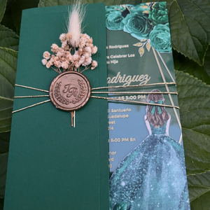 การ์ดเชิญงานวันเกิดครบรอบ 15 ปี สไตล์หรูหรา พร้อมซองจดหมาย ทำจากอะคริลิค - Product Image 2