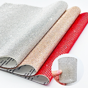 Bling rosa chiaro SS6 cristallo 24x40cm fogli di strass autoadesivi motivo per borse capi <span class=keywords><strong>scarpe</strong></span> - Product Image 2