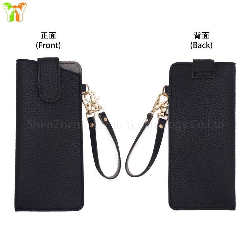 PU Leather Eyeglass Case – Slim Soft Glasses Pouch With Cleaning Cloth | Portable Glasses Bag