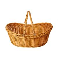 Panier à linge avec support, panier étroit en rotin tressé brun avec couvercle, paniers à fruits ronds en rotin, clair et foncé, 2 x 4 pieds