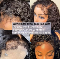 Wig Rambut Asli Manusia Keriting Alami Tanpa Lem 13*4 Brazilian Raw Short Hair Pre Pluck Hd Lace Frontal Wig untuk Wanita Kulit Hitam
