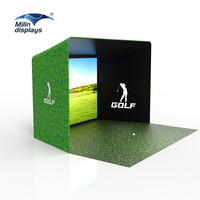 Enceinte de Simulateur de Golf AR Intérieur avec Projection Interactive et Écran de Jeu de Golf