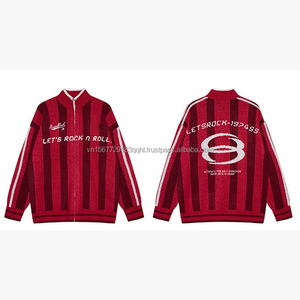 Jersey de Fútbol Estilo Otoño 2026, Cuello Redondo, Diseño Jacquard con Letras Vintage, Corte Holgado, Algodón en la Parte Delantera - Product Image 3