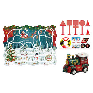 Juguete de Coche Eléctrico Navideño Jacko Toys, Juguete Educativo con Pista de Rompecabezas, Juego de Rieles de Plástico para Niños - Product Image 4