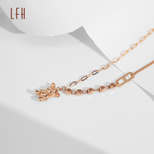 Pulseras de Cadena y Eslabones con Diseño de Oso, de Oro Puro AU750, al por Mayor, Joyería Unisex para Regalo de Fiesta o Boda - Product Image 5