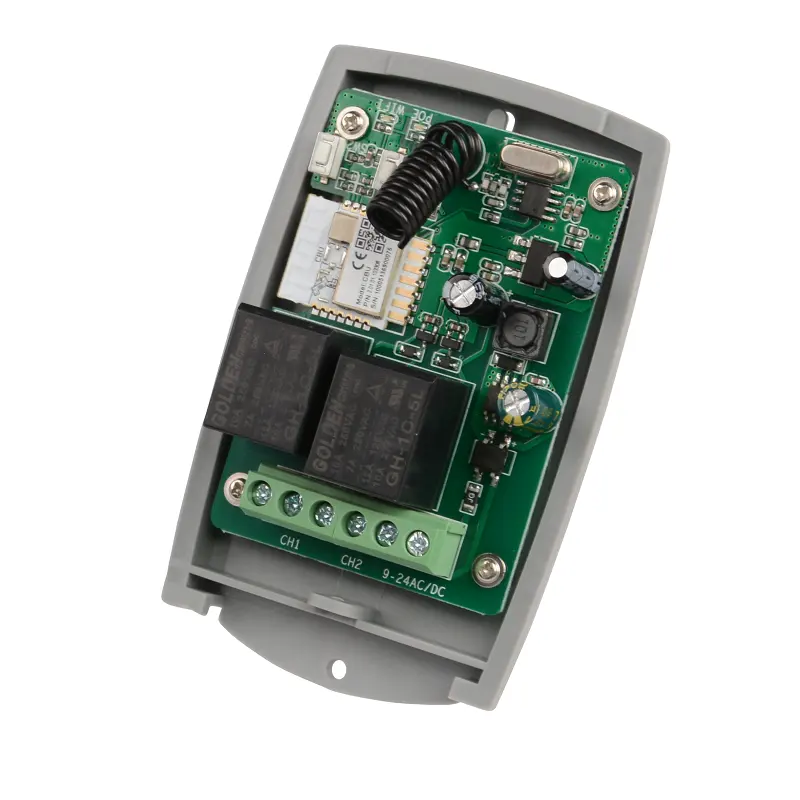 YET402WTR 스마트 홈 원격 제어 와이파이 무선 스위치 컨트롤러 2CH 투야 앱 RF 433MHZ 수신기
