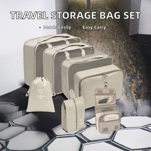 Thickened Fabric Travel <b>Storage</b> Bag Set for Bedroom Use Single Tier Suitcase Clothing & <b>Toiletry</b> Organizer - Product Image 2