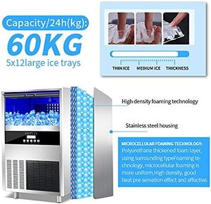 Máquina de Hielo Comercial al por Mayor de 60 KG/Día, Fabricante de Cubitos de Hielo de Acero Inoxidable de 60 Kg - Product Image 1